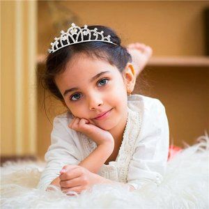 12-Piece Crystal Tiara Set: Princess Headbands for Girls